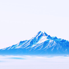 Snow-capped mountain peak with expansive sky