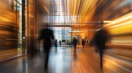 Blurred Abstract Modern Office Interior Space