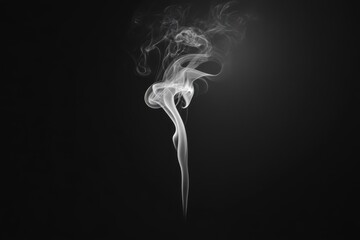 small smoke line on a black background