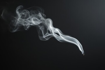 small smoke line on a black background
