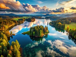 A Simple World Featuring Minimalist Landscapes, Calming Colors, and Tranquil Natural Elements