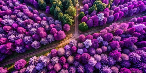 Obraz premium A Vibrant Collection of Various Shades of Purple in Nature, Art, and Abstract Backgrounds