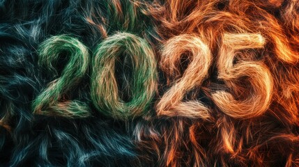 Obraz premium Abstract 2025 New Year Concept Art