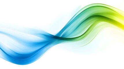 Obraz premium Abstract Blue and Green Flowing Wave Design