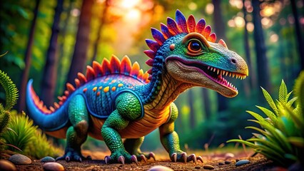 Obraz premium Adorable Dinosaur Clipart for Kids' Projects, Invitations, and Educational Materials for Fun Learning