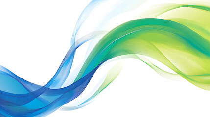 Obraz premium Abstract Blue and Green Flowing Wave Design