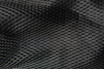 Black fabric background with copy space