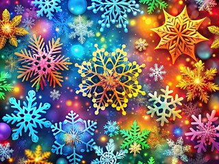 Beautiful Snowflakes Background for Winter Themes, Seasonal Designs, and Holiday Celebrations