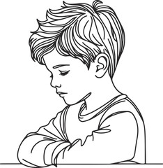 Man, Boy, and Husband Line Art Drawing vector design.