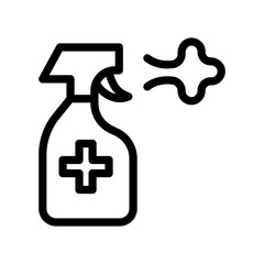 24 disinfectant line icon illustration vector graphic