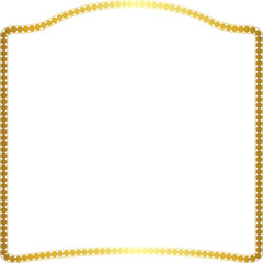 Square Frame round circular design artistic Gold picture frame luxury golden frame gold border vector royals framework decoration decorative element white background 