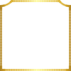 Square Frame round circular design artistic Gold picture frame luxury golden frame gold border vector royals framework decoration decorative element white background 