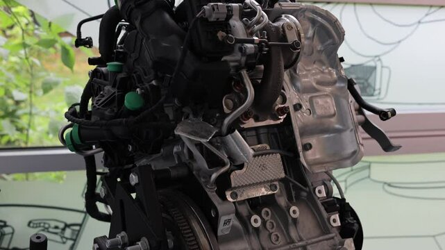 car engine disassembled clutch and gears