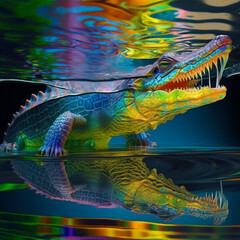 A multicolor alligator spectral that creates a stunning Gift for Her as a gift