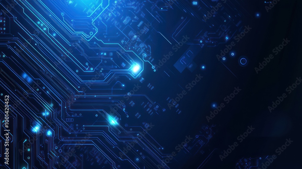 Poster abstract circuitry pattern