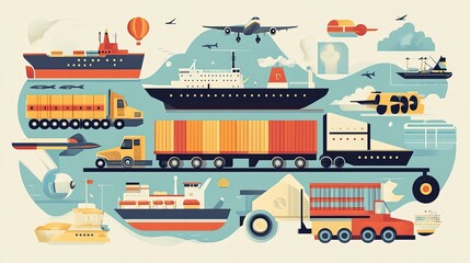 Naklejka premium graphic resource for logistics