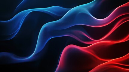 Fototapeta premium Abstract Blue and Red Waves