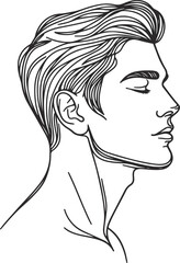 Man, Boy, and Husband Line Art Drawing vector design.
