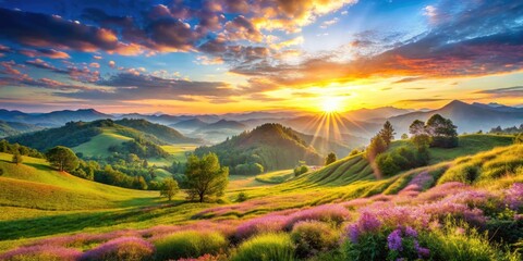 Bright and Cheerful Pastel Background with Cute Posture and Sunshine for a Friendly Vibe