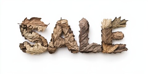 Fototapeta premium Autumn Leaves Sale Sign: Creative Nature Art