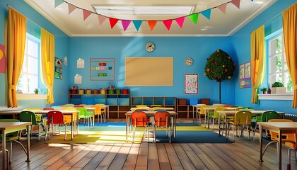 interior of a classroom