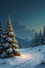 Obraz premium Christmas background with copyspace