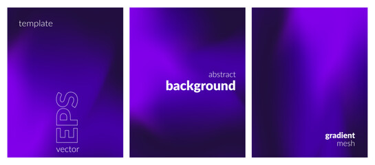 Fototapeta premium Collection. Abstract liquid background. Vibrant color blend. Blurred fluid colours. Gradient mesh. Modern design template for posters, ad banners, brochures, flyers, covers, websites. EPS vector image