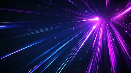 Naklejka premium Abstract Purple and Blue Light Burst