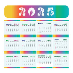 ASL 2025 asl new year 2025 calendar 