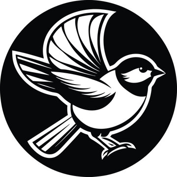 recommend clip art: chickadee bird logo icon vector design