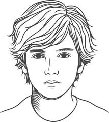 Man, Boy, and Husband Line Art Drawing vector design.