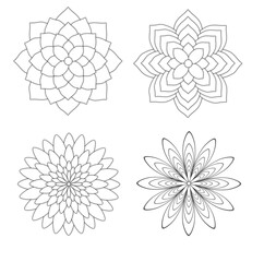 Obraz premium black and white mandala sketch