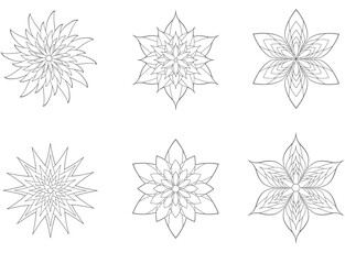Obraz premium floral sketch pattern