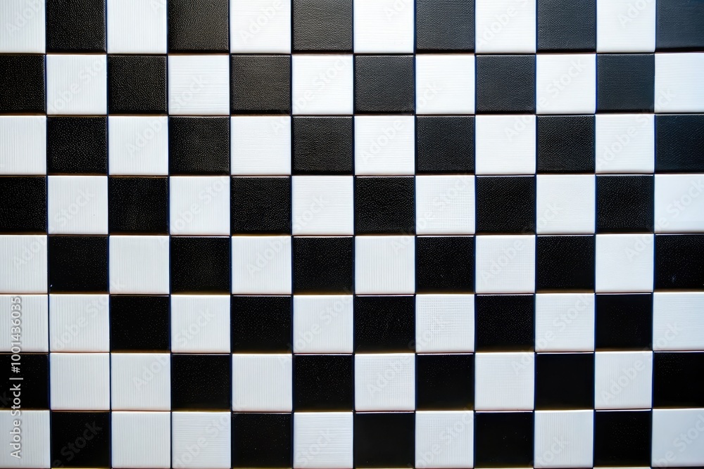 Poster classic checkerboard pattern background in black and white for design and creative projects