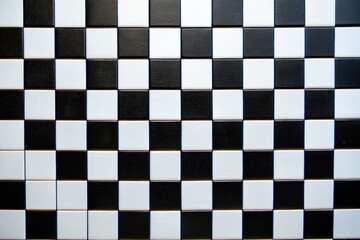 Fototapeta premium Classic Checkerboard Pattern Background in Black and White for Design and Creative Projects