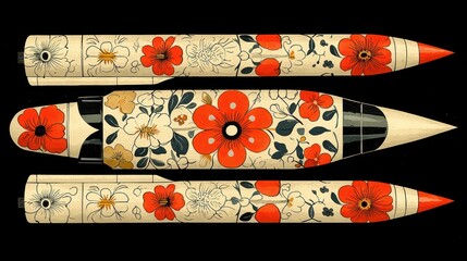 Obraz premium Floral Missiles