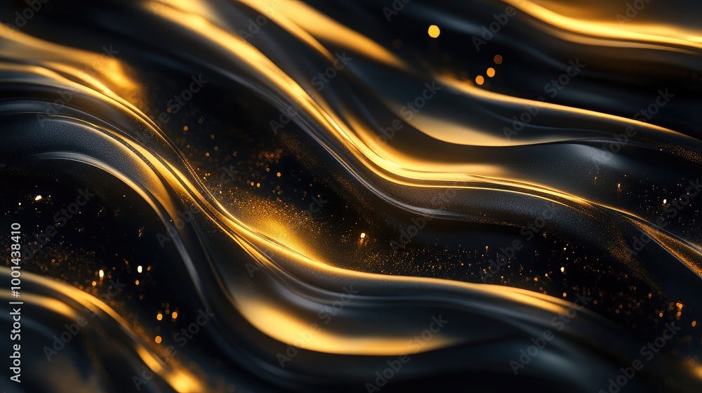 Poster an artistic 3d rendering of shampoo cream forming fluid abstract patterns, set against a dark, refle
