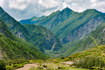 Plateau Mountain Scenery in Cloudy Weather