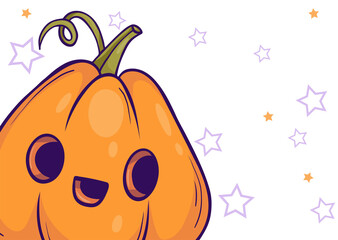 Halloween Cute pumpkin jack o lantern