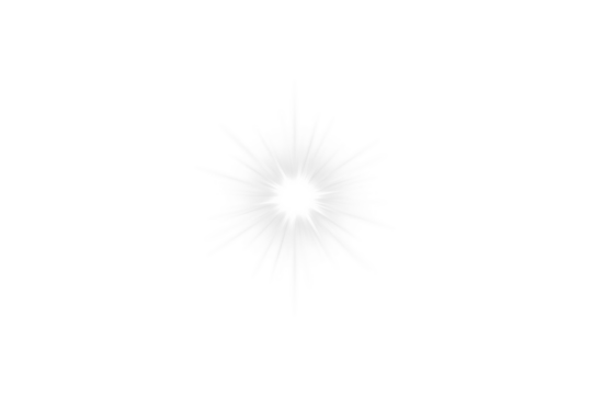 Starlight shines with white light effect. Sunburst isolated on transparent background. Abstract radiant sparkle effect of white star - Powered by Adobe