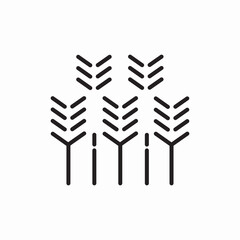 wheat plant icon sign vector