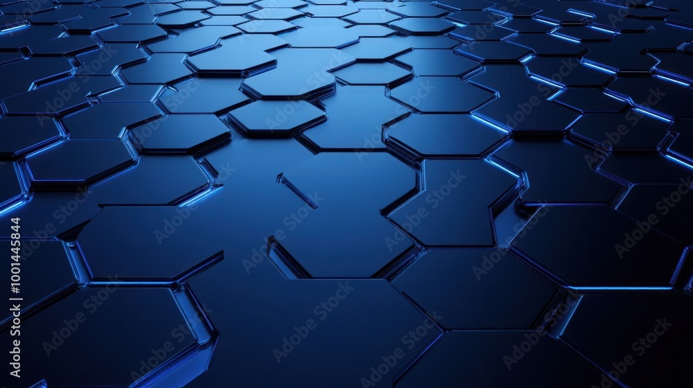 Poster abstract hexagon pattern
