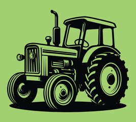 Tractor silhouette vector illustrations