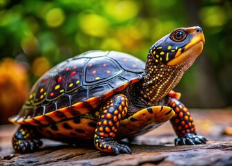Obraz premium Indian Spotted Turtle for Sale - Exotic Pet Reptile with Unique Pattern and Colorful Shell Design