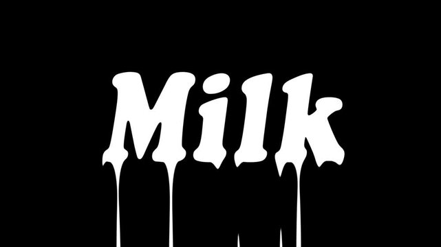 Milk editable text effect template, liquid similar glass text style, premium vector whit color 4k.