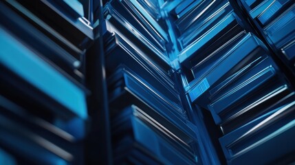 Obraz premium Abstract Blue Metallic Background