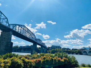 Fototapeta premium Chattanooga bridge over the river