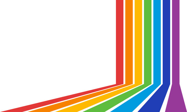 rainbow abstract geometric background, seven colors parallel lines