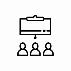 development training classroom icon sign vector