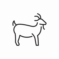 goat farm animal icon sign vector